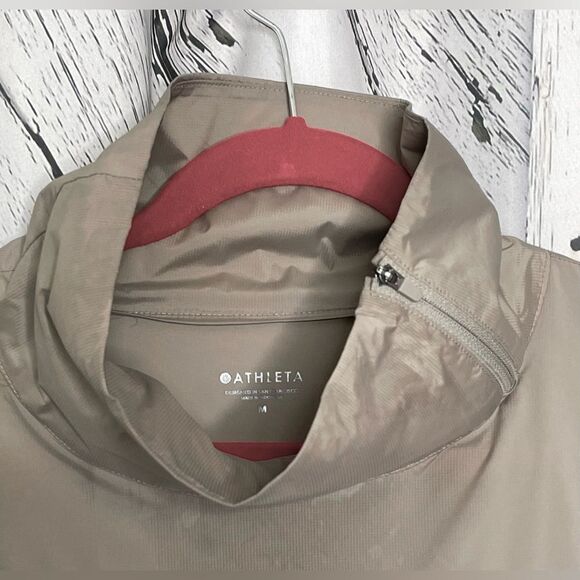 Athleta Mortar Mushroom Run With It Half Zip Pullover M - Picture 3 of 12
